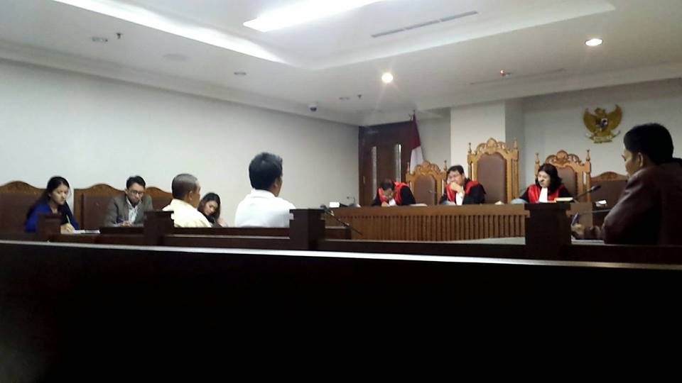 Boris Tampubolon di Pengadilan Negeri/Niaga/HAM/Tipikor Dan Hubungan Industrial Jakarta Pusat